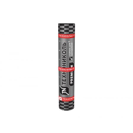 Рулонная наплавляемая гидроизоляция для кровли Техноэласт ЭКП сланец: серый верхний слой  РБМ Технониколь